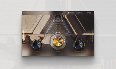 SHURIMA VST ai audio audio plugin design dune fader gold graphic design interface knob luxury music reverb ui ux vst wallpaper