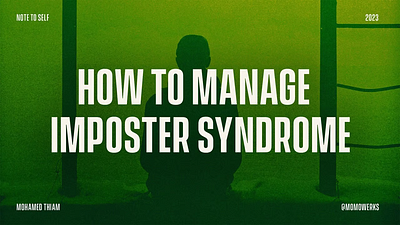 How to Manage Imposter Syndrome branding design graphic design not for profit
