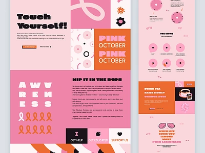 Breast Friends Forever - Breast Cancer Awareness boobs breast cancer cancer charity concept design get checked minimal modern october rose pink ui webdesign woman