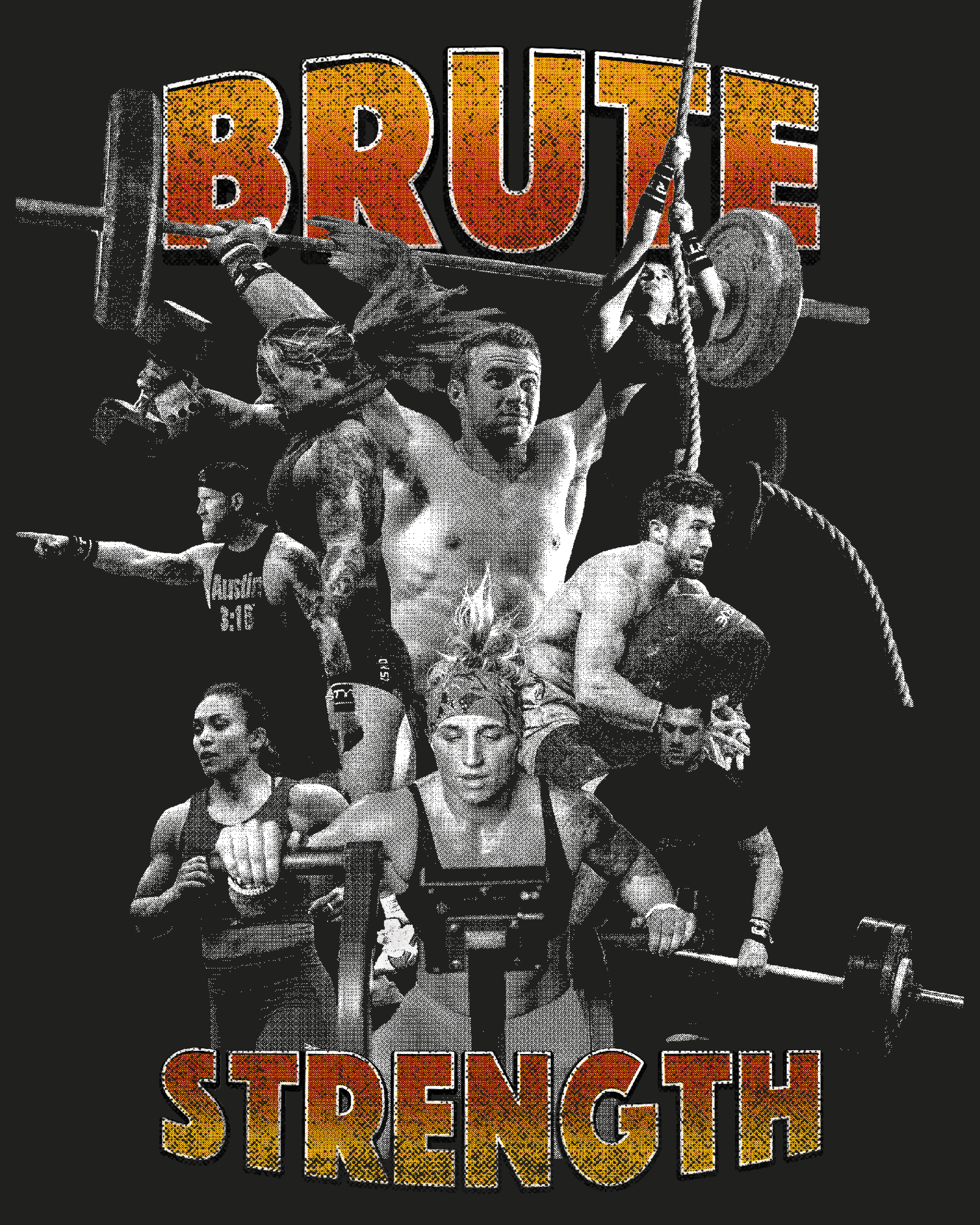 Brute Strength Bootleg Tee bootleg crossfit graphic design merch t shirt design