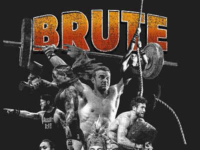 Brute Strength Bootleg Tee bootleg crossfit graphic design merch t shirt design