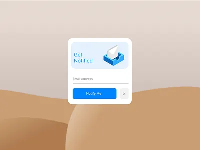 Get Notified - Ui Card alert card card ui element email mandloi message model notification popup queue sandeep ui ux