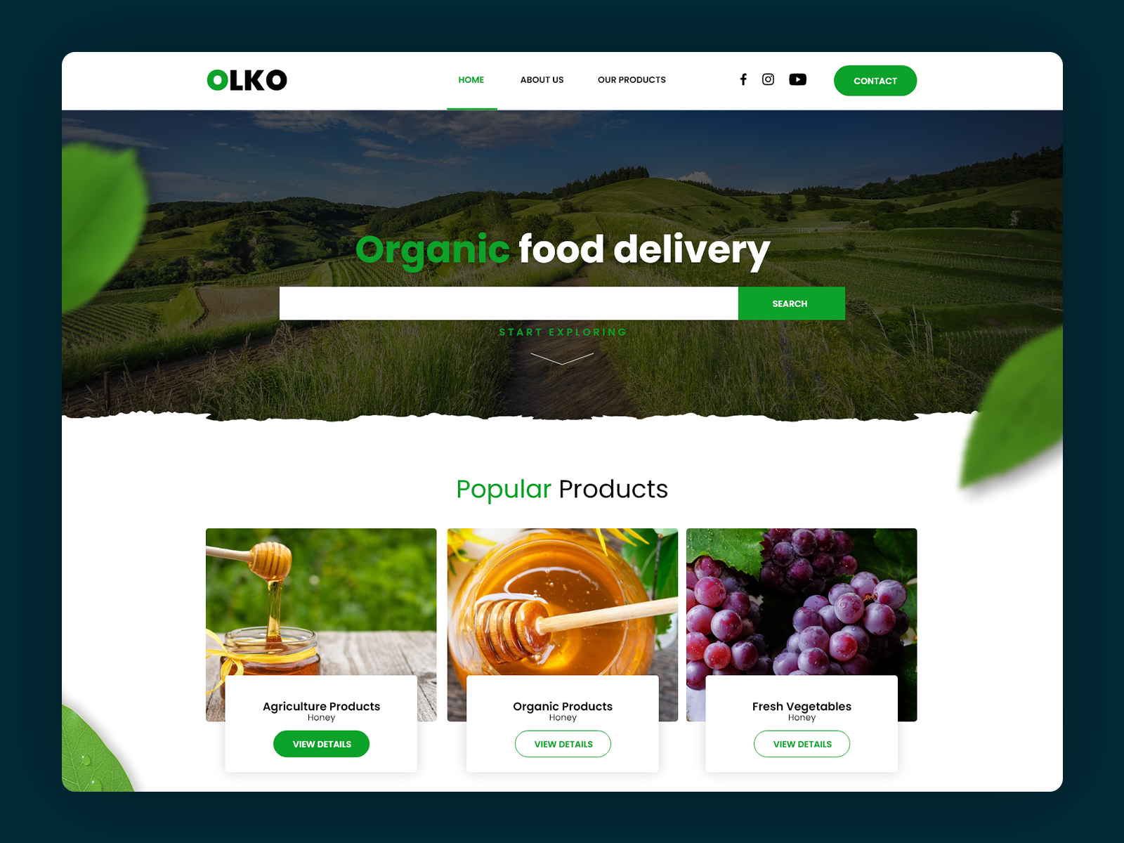 Delivery organic deals food