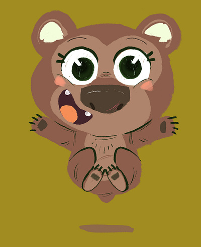 Più che altro bear cub cub cute cute bear digital painting little animals orsacchiotto orsetto teddy teddy bear teddybär