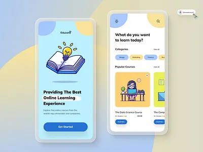 Online Learning App 3d animation art branding courses digitaldesign flatdesign graphic design illustration innovationsync landing page learning logo mobile motion graphics nft online courses online education ui webdesign
