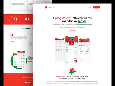 Humanitarian Cash & Voucher Assistance Software Landing Page clean design clean layout clean ui landing page nasib design ui webdesign