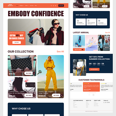 E-Commerce Landing Page branding graphic design landing page logo ui