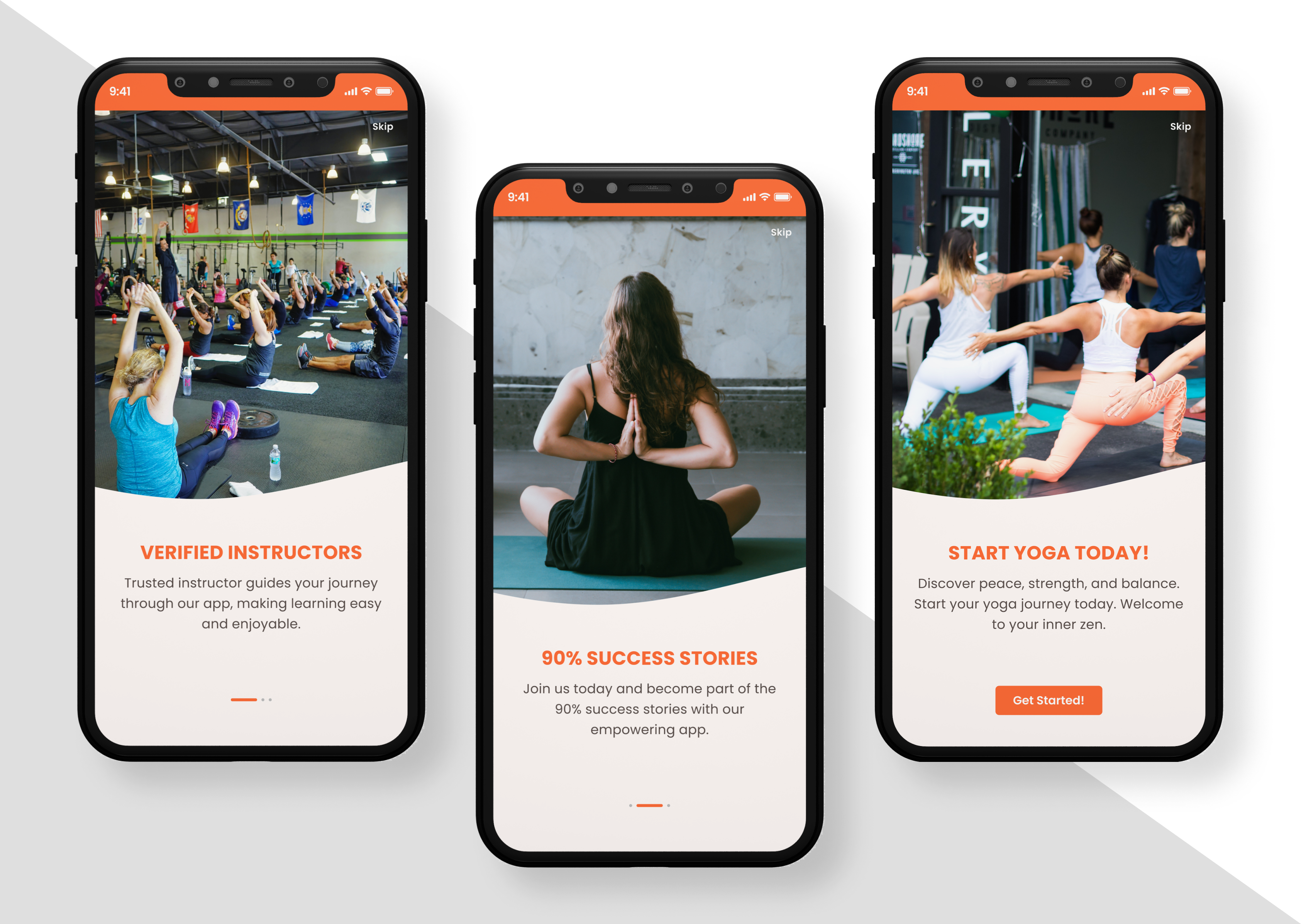 Yoga App Onboarding Screen app branding design gurgoan home screen looking for job noida onboarding screen typography ui ux wireframing yoga app onboarding screen