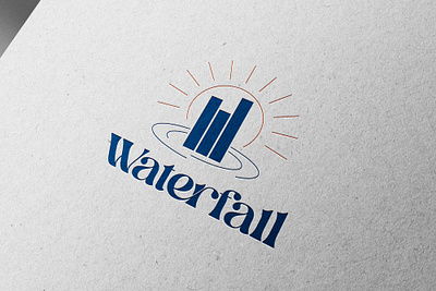 Waterfall logo(unused) best logo branding building logo design graphic design illustration logo logo design logo for sale real estate real estate logo ui vector waterfall waterfall logo