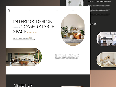 Interior Design design graphic design ideation interior design landing page ui uxui visual design webdevelopment