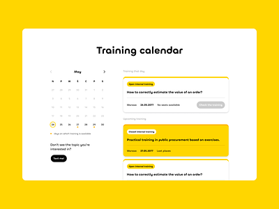 Website for a public procurement trainer design ui ux website