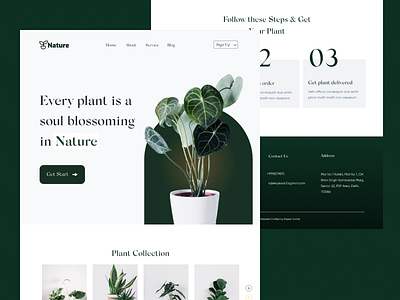 Nature E-Commerce design graphic design landing page nature plant ui uiux ux webdevelopment