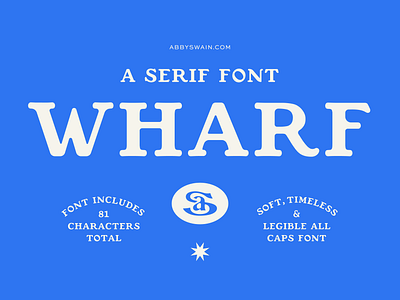 Wharf Font coast coastal customfont customtype font handdrawn nautical serif seriffont type typography