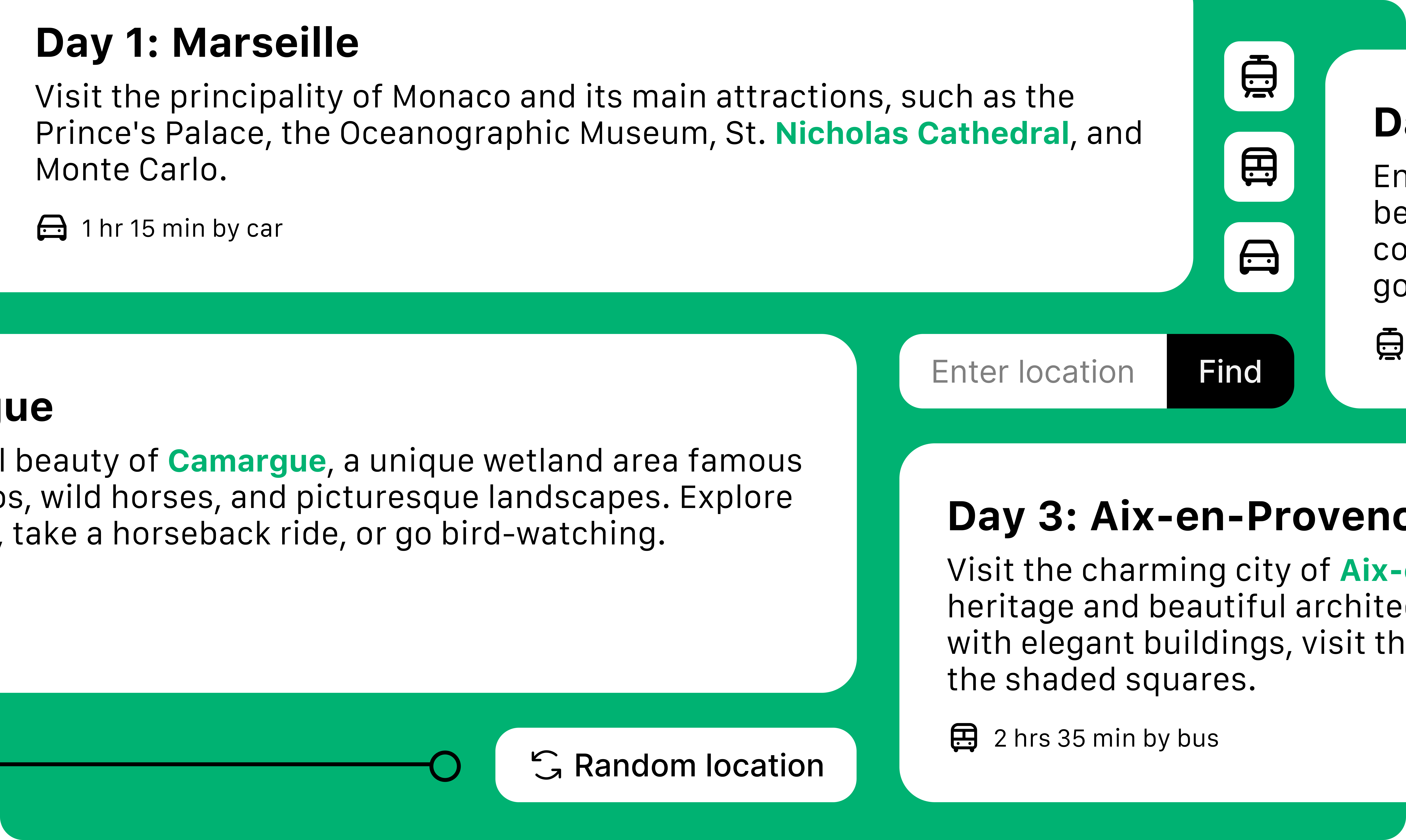 Route screen daily design icon travel ui ux web
