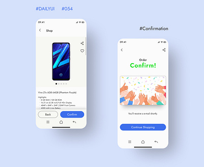 DailyUI Day054 - Confirmation appdesign branding confirmation dailyui dailyuichallenge day54 design feedback figma learning mobileapp ui uidesign uiuxdesigner userinterfacedesign
