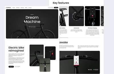 COWBOY - Landing Page bicycle design landing page ui website