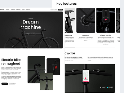 COWBOY - Landing Page bicycle design landing page ui website