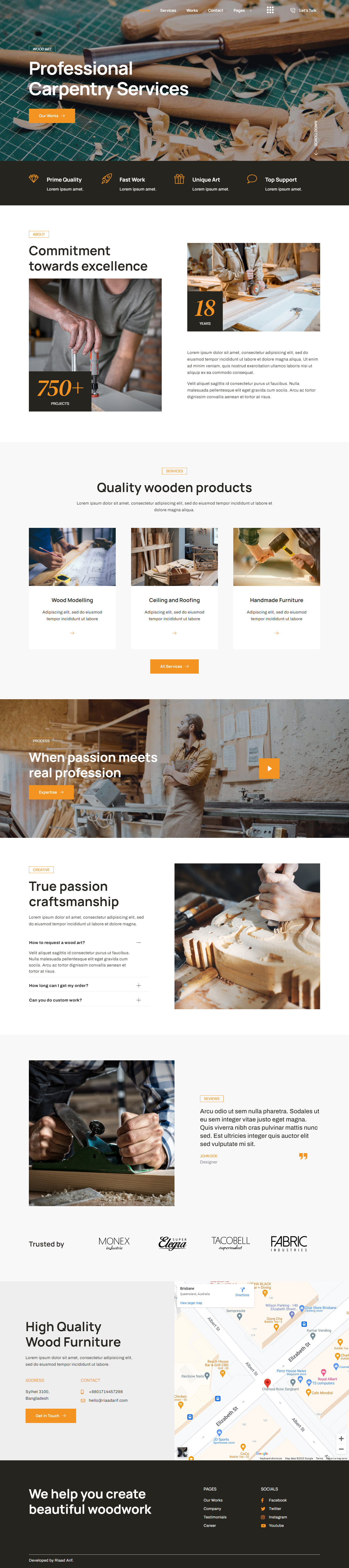 Carpenter & Craftman Website agency website business website carpenter website constructions website development flooring website handyman website landingpage page design renovation website responsive website roofing website service website web design website design wood website wooden website woodworking website wordpress landing wordpress website