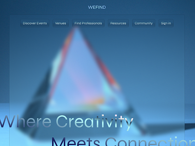 Wefind event landing page ui website
