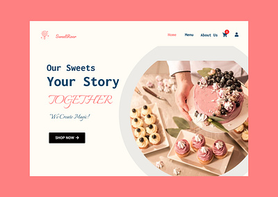 Sweet Shop - Website Design app cute design e commerce food inferface minimal minimalism minimalist product product design restaurant simple store ui ux web web design website website design