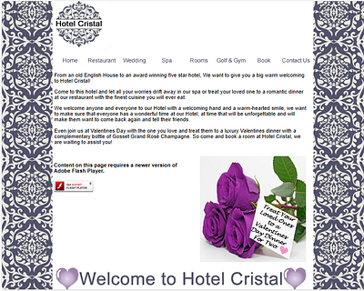 Hotel Cristal Website