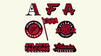 Atlanta Falcons badge badge design classic design falcons football illustration illustrator logo logos procreate retro sports vector vintage