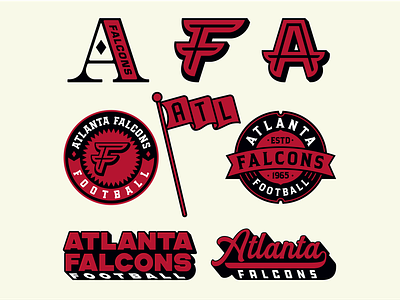 Atlanta Falcons badge badge design classic design falcons football illustration illustrator logo logos procreate retro sports vector vintage