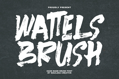 Wattels Brush Handmade Font animation branding font fonts graphic design logo nostalgic