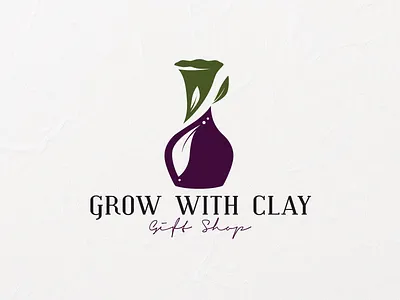 Gift Shop Logo Design 2d design branding design flower tob flower vase gift gift shop logo graphic design illustration logo logo design vase vase logo vase logo design