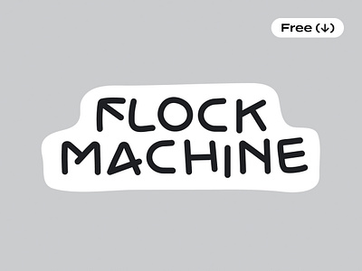 Flock Machine Font brush comic doodle download font free freebie fun handwritten pixelbuddha playful sketch type typeface typography