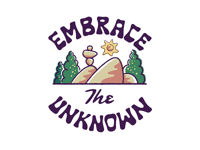 Embrace The Unknown illustration lettering merch design skitchism t shirt typography vintage