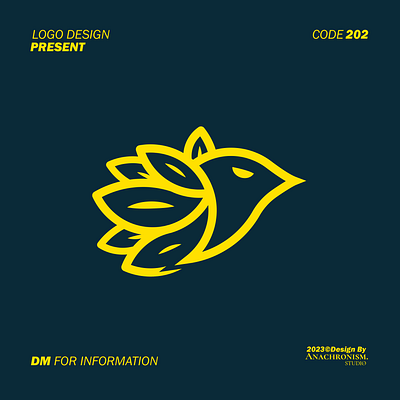 Bird Lotus Design Logo bird branding graphic design logo lotus