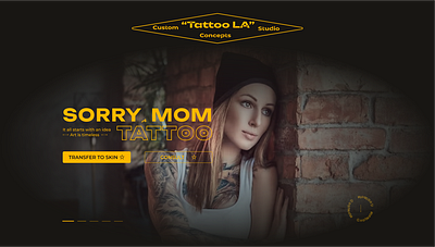 Landing page Custom Concepts Studio "Tattoo LA" ca la tattoo ui usa ux