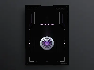 Sci-Fi Poster: CYBER-EYESZ aliens figma futuristic grid midjourney minimal photoshop poster print sci fi simple