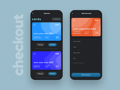 Credit card checkout ui