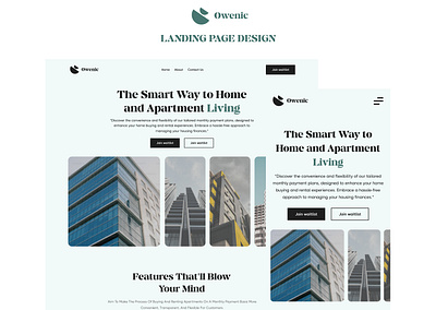 Real Estate Landing Page architecture hero section landing page mobile mobile view product design real estate website website design