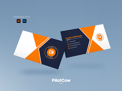 Edgy Business Card adobe photoshop branding business card concept creative design designer designinspiration dribbble edgy graphic design graphicdesigner illustration orange simple