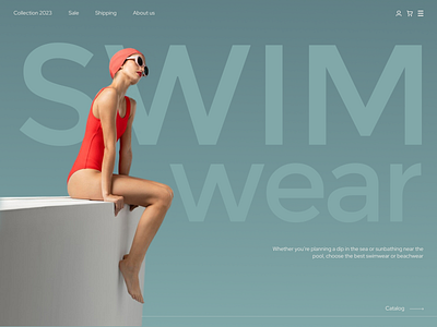 swimwear website main page branding clothes colors design dribbble hiretalent inspiration mainpage summer swimwear ui uiux ux uxuidesign webdesign website