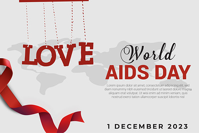 World AIDS DAY Banner design aids day post banner banner aids day graphic design