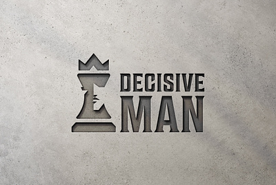 Decisive Man Logo abstract face apparel logo branding chess chess logo clothing logo crown crown logo decisive face logo graphic design king king face king logo logo