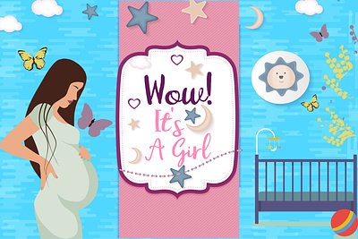 Baby Shower Invitation Card Design baby shower baby shower invitation card banner graphic design