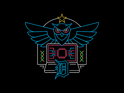 Parliament Team Logo (Series) badge detroit illustration illustrator logo owl parliament team