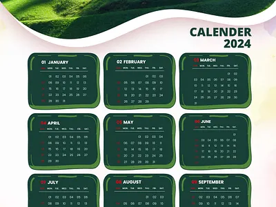 2024 Calender Design 2024 calender design calender template graphic design