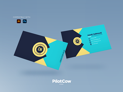 Artistic Business Card adobe photoshop artistic blue branding business card creative design designer designinspiration dribbble graphicdesigner illustration simple