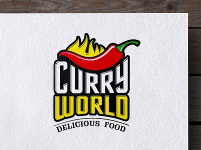 Curry World - Restaurant Logo Design branding creativity design graphic design illustration logo restaurant