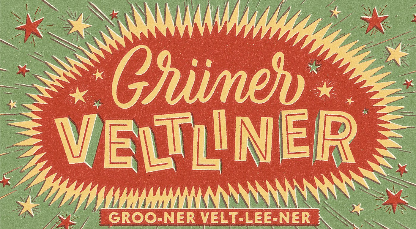 Grape on the Go - Gruner Veltliner grape lettering nevesman portugal vintage wine wine enthusiast