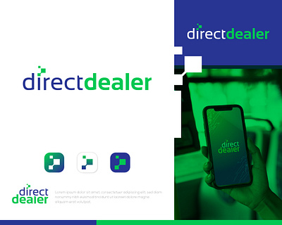 DirectDealer Logo app logo branding deal logo graphic design logo pixels pixels logo