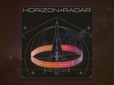 HORIZON ✶ RADAR Album Release abstract album artwork cd diagram experimental galaxy gradient horizon hyperpop lp music music production radar rock rocket space spaceship vinyl