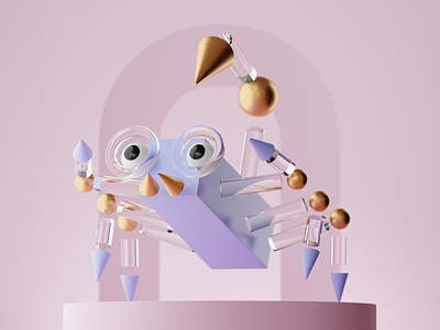 Geo-primitives 3d animal blender c4d character everyday graphic design illustration scorpio shapes