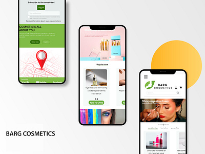 Barg cosmetics UI branding figma graphic design ui ux